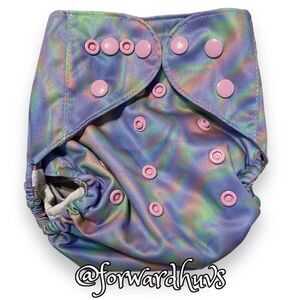 Squishy Tushie Holographic Pattern Diaper Cover (No Insert)